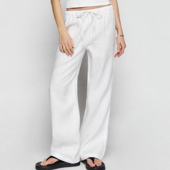 Reformation Pants - 100% linen Olina reformation pants